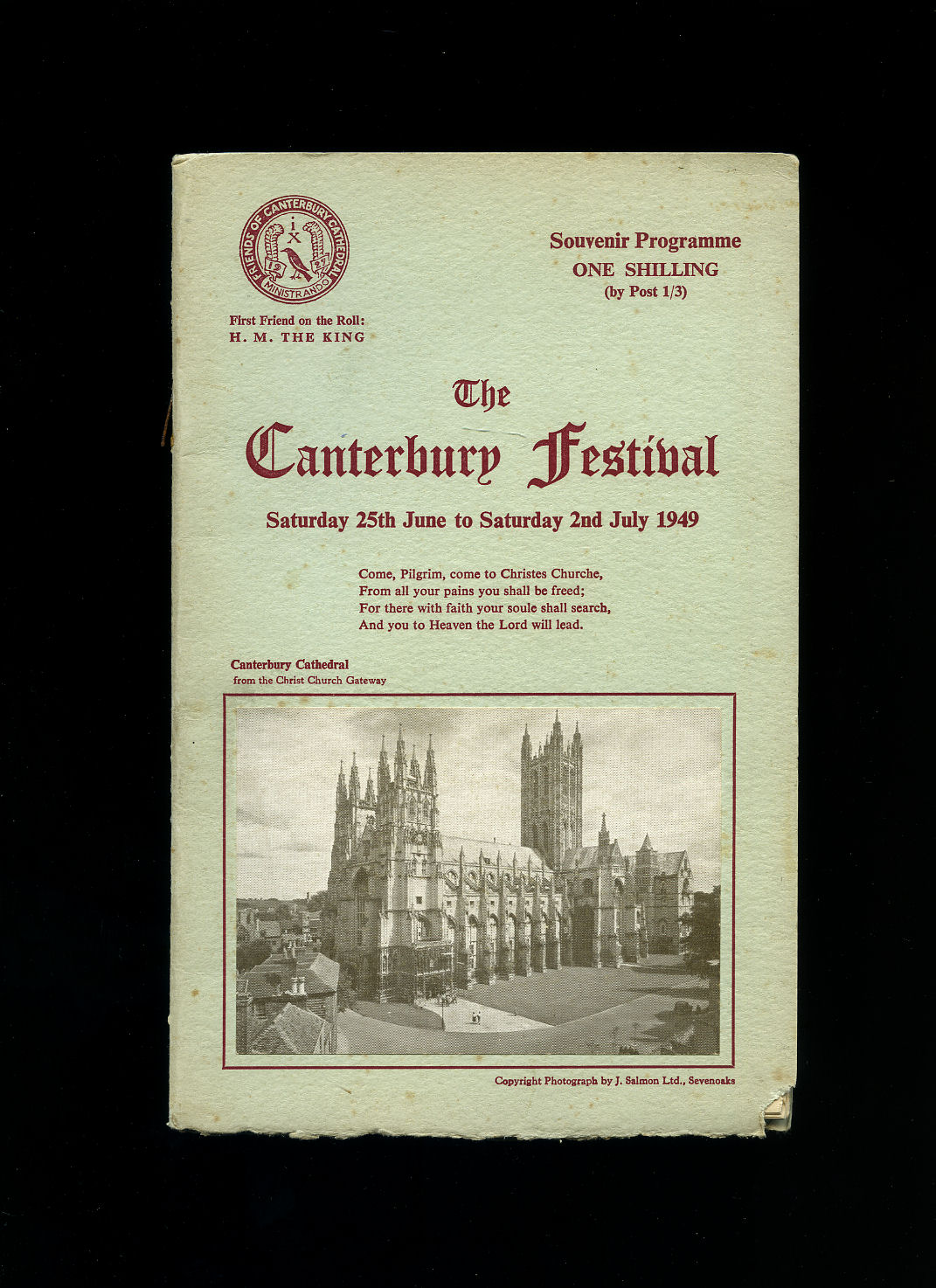 The Zeal of Thy House | A Play Specially Written for the Festival of 1937 by Dorothy L. Sayers | Friends of Canterbury Cathedral Festival of Music and Drama Souvenir Programme | Saturday 25th June to Saturday 2nd July 1949.