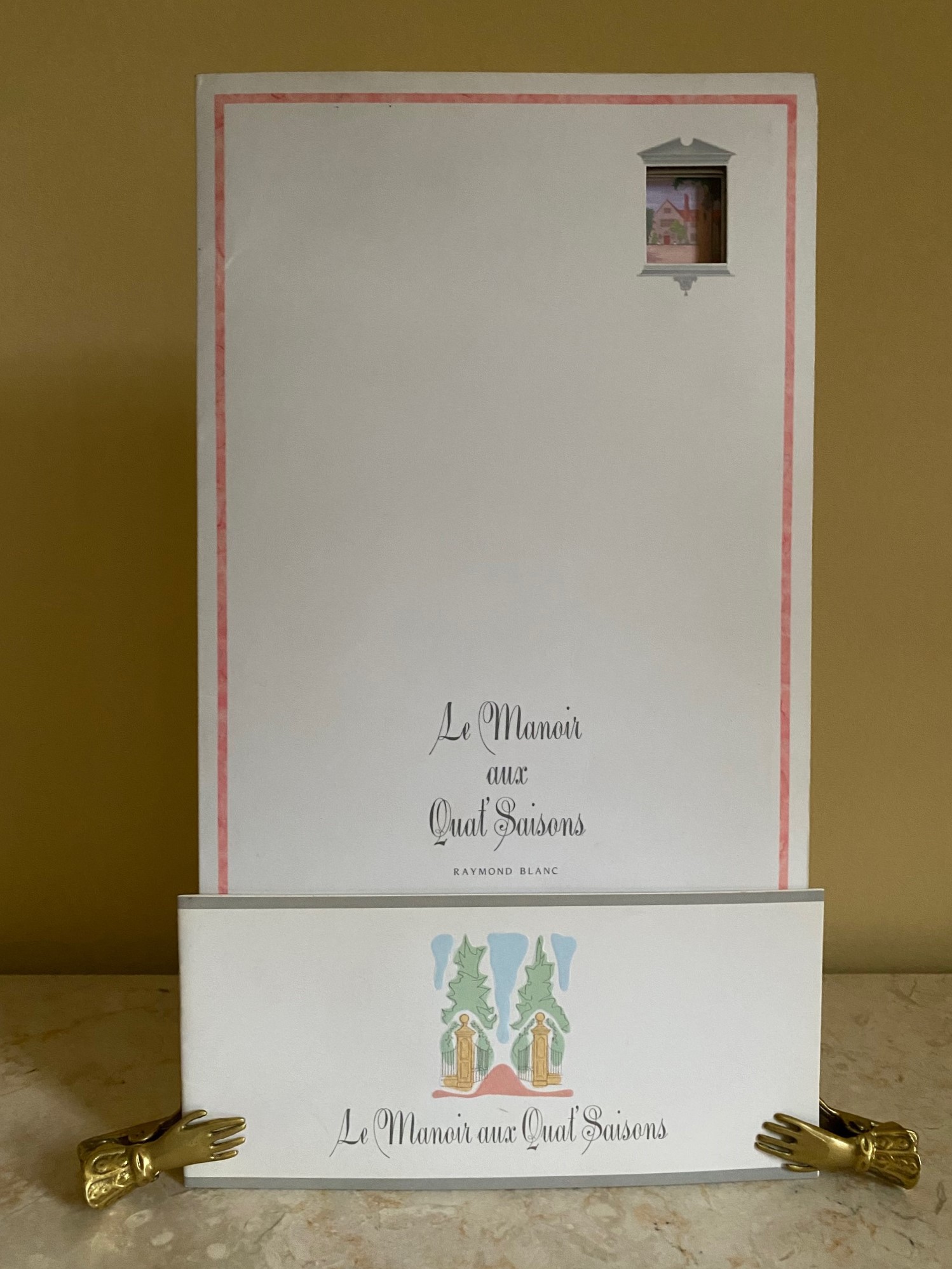 Original Menu From: Le Manoir aux Quat Saisons (Menu d