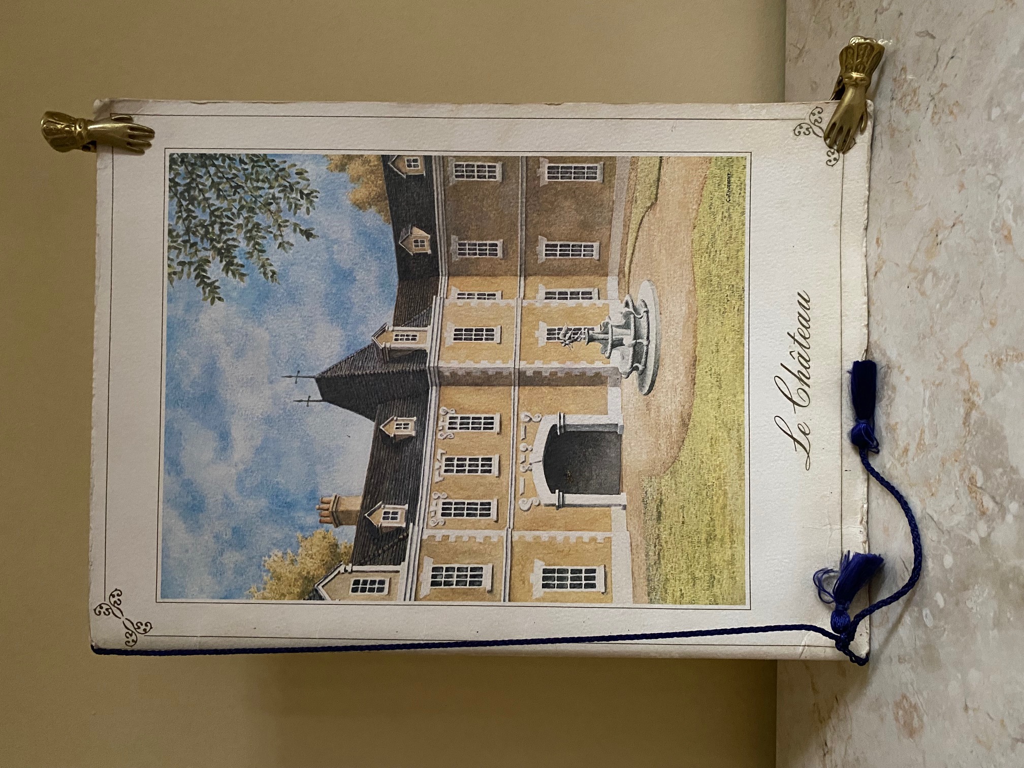 Original Menu From: Le Château Restaurant, May Fair Hotel, London (Double Signed)