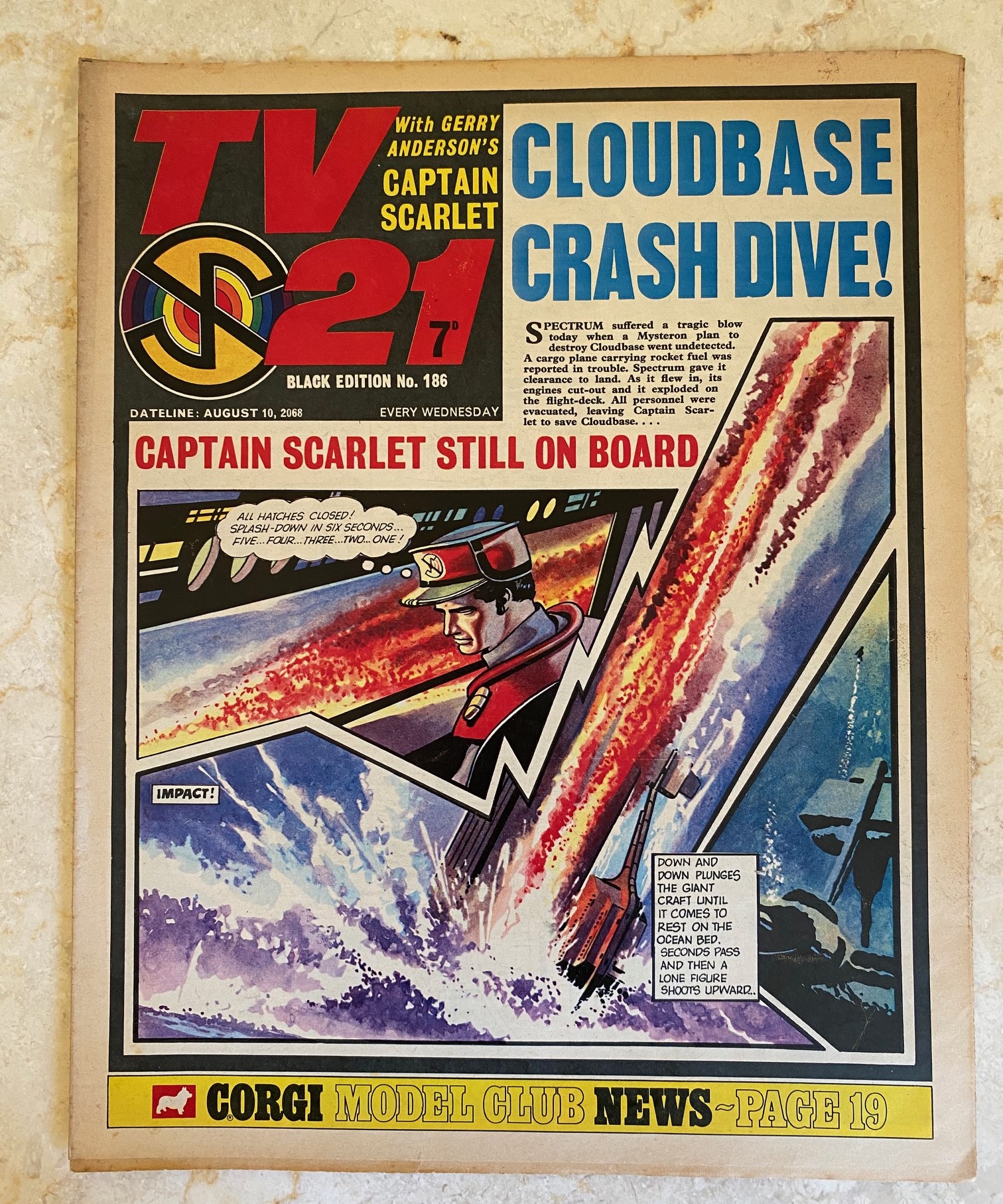 TV21 (TV Century) and TV Tornado | Edition No. 186 | August 10th 1968 (Captain Scarlet | Thunderbirds | Joe 90)