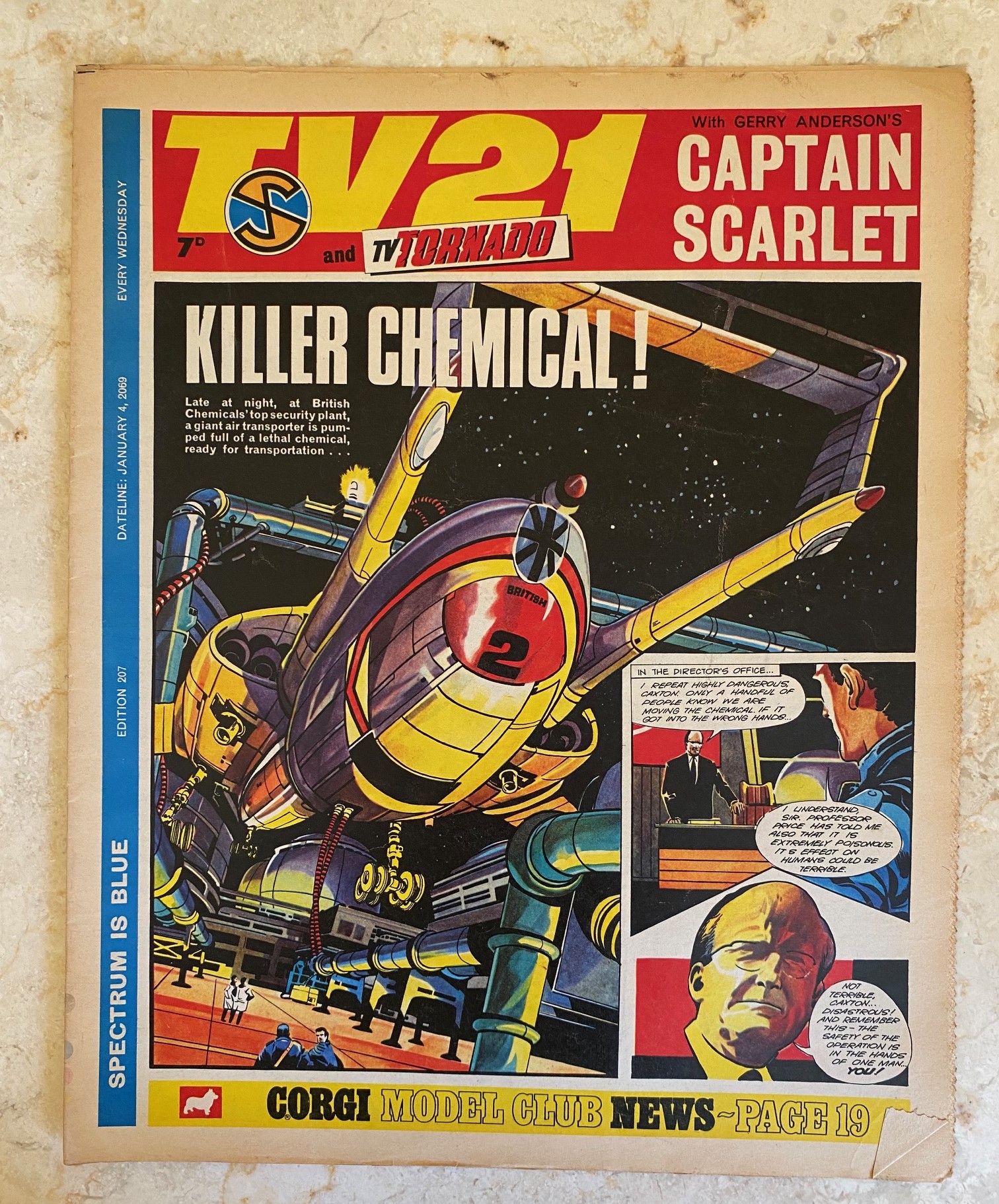 TV21 (TV Century) and TV Tornado | Edition No. 207 | January 4th 1969 (Captain Scarlet | Thunderbirds | Joe 90)